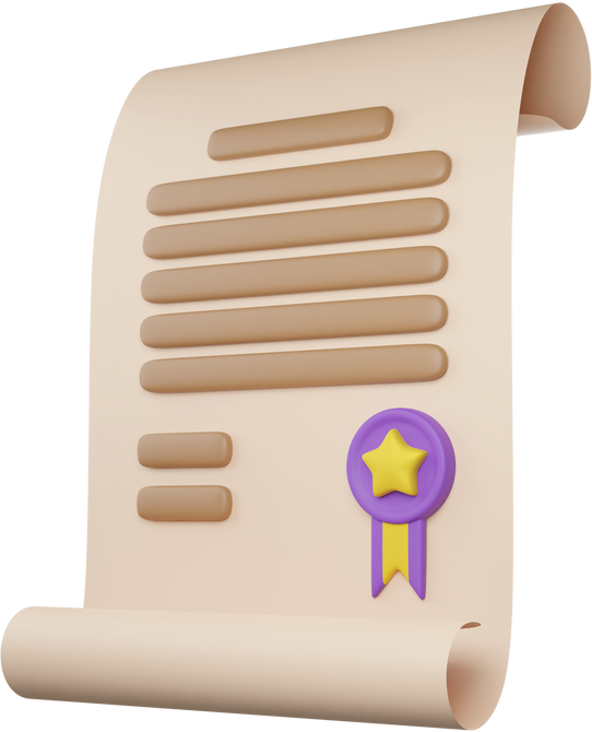3D Certificate Illustration
