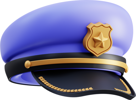 Police Hat 3D Illustration