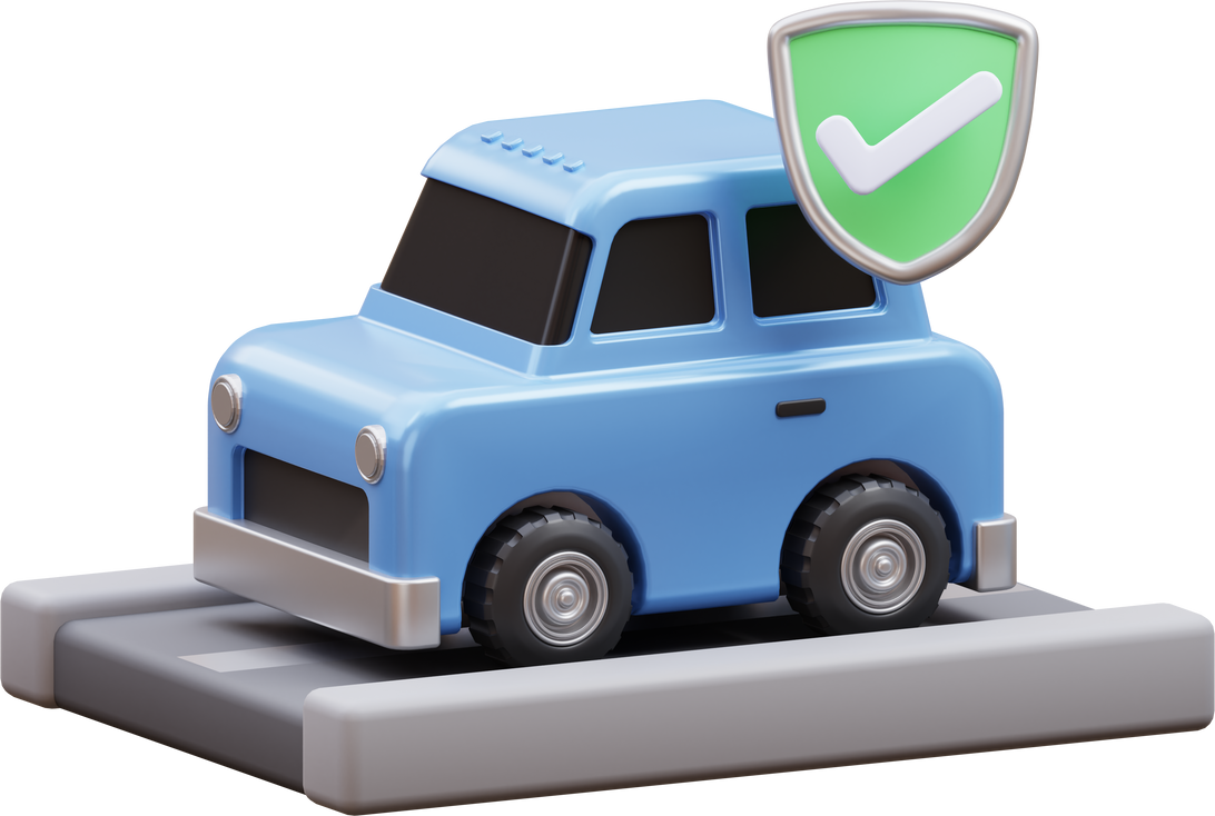 Car Insurance 3D Illustration